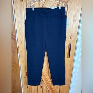 Croft & Barrow Women's Size 10 SHORT Straight Mid Rise Pull On Work Pants Blue